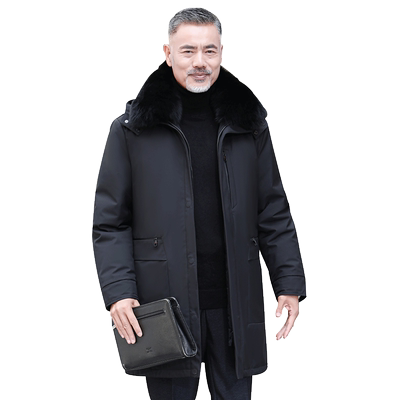 雅鹿冬季新款中老年男士羽绒服