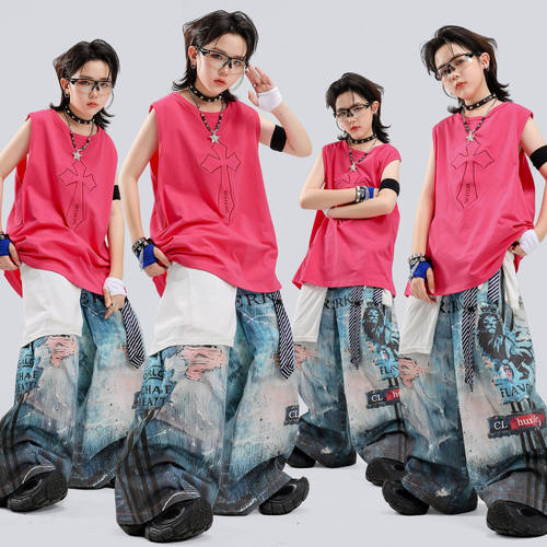 儿童街舞演出服夏季男女童潮流