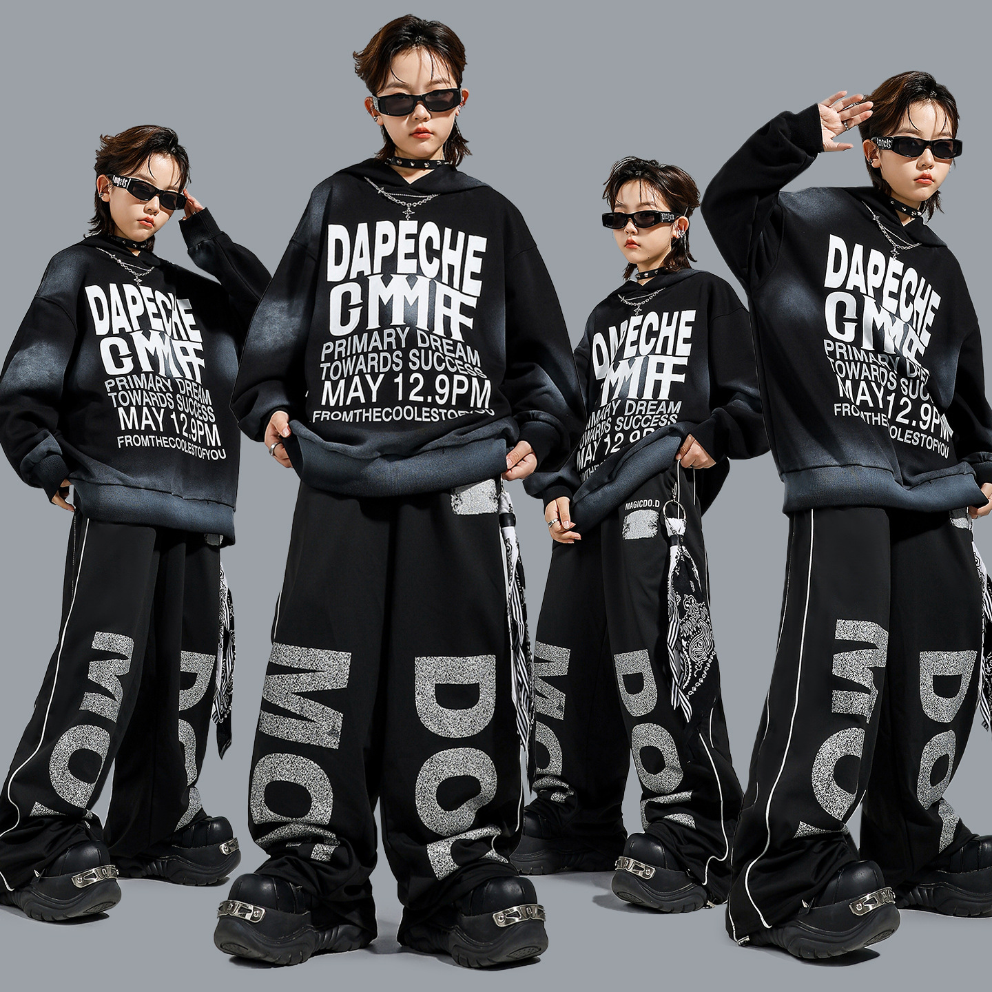 街舞嘻哈表演出服男童hiphop