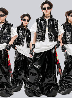 男童街舞演出服嘻哈马甲儿童