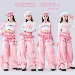 儿童甜酷辣妹套装 女童爵士舞服装 少儿女团jazz模特走秀潮服秋冬季