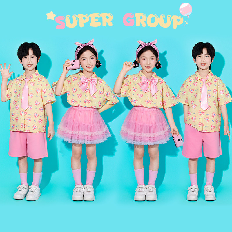 儿童六一啦啦队表演服幼儿园舞蹈合唱演出服小学生运动会开幕式服