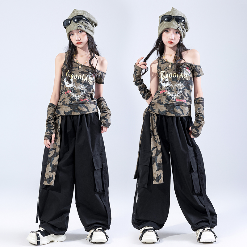 迷彩时髦潮酷走秀潮服嘻哈