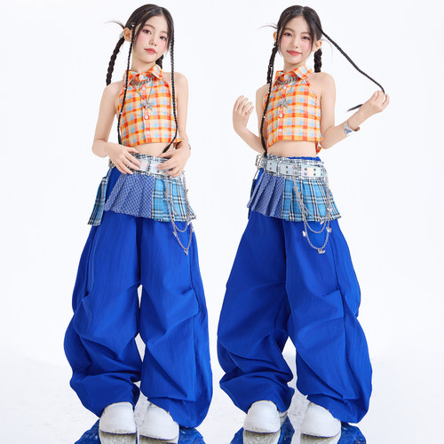 女童爵士舞服装JAZZ演出服夏季
