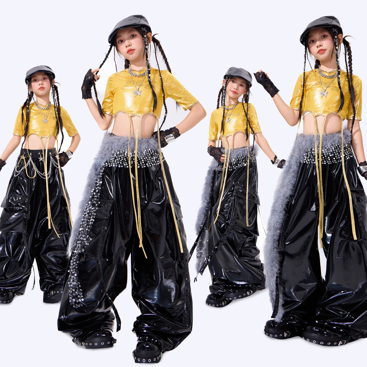 儿童爵士舞演出服时髦jazz舞台