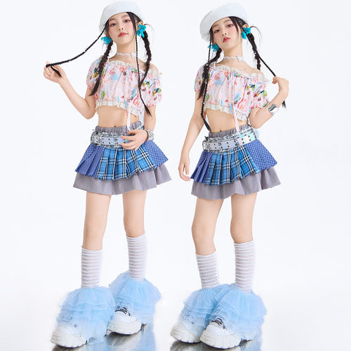女童爵士舞服装甜美风套装