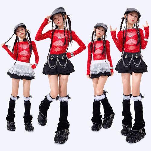女童爵士舞服装儿童嘻哈街舞潮服