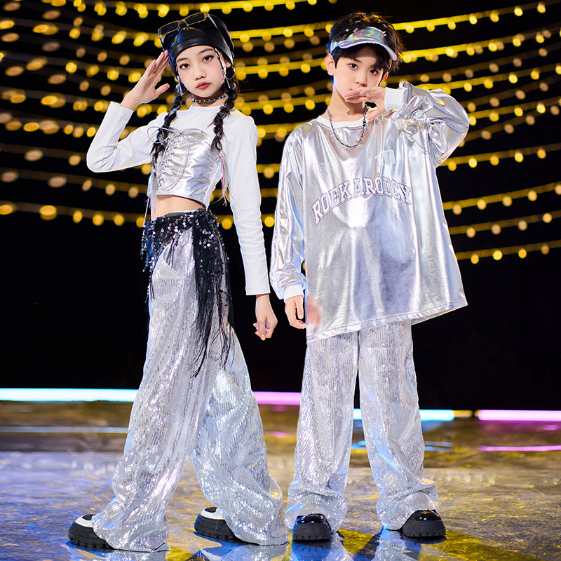潮酷时髦jazz亮片舞蹈服街舞
