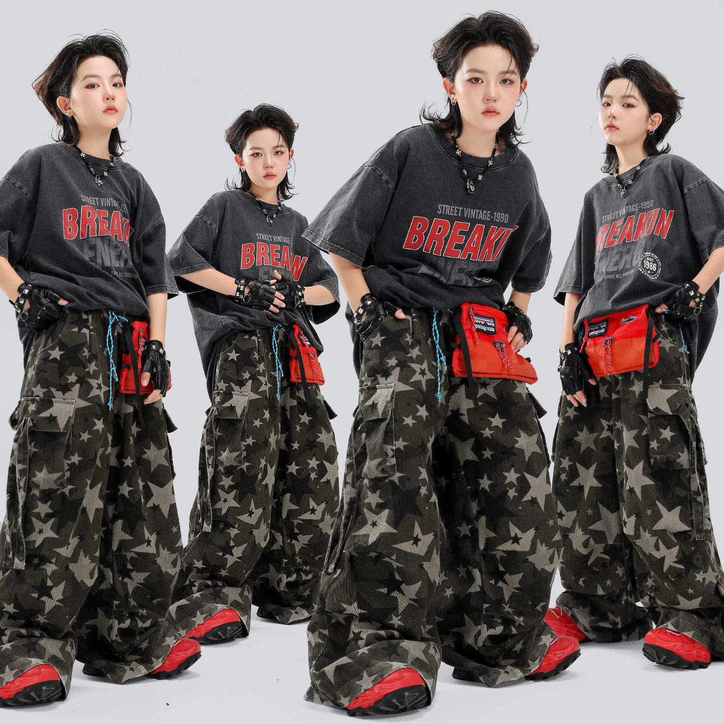 男童街舞潮服嘻哈儿童架子鼓