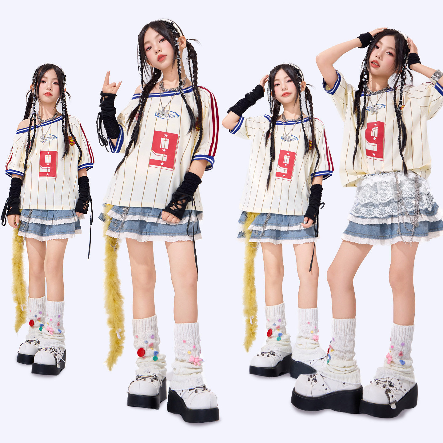 女童爵士舞服装潮酷时髦儿童街舞