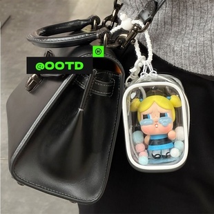 娃包10cm泡泡玛特pvc透明溜晒娃包努努手办盲盒十厘米外出痛包