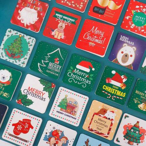 Christmas Blessing Greeting Cards Envelope 20/24 Pcs/Lot Chr