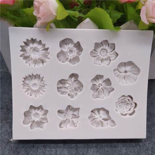 Cartoon Flower Silicone Fondant Cake Mold Cupcake Jelly Cand