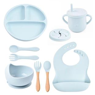 Silicone Baby Feeding Set Suction Plates and Bowls for Toddl