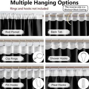 100% Blackout Curtains Thick Noise Reduction window cover