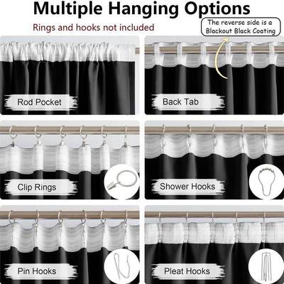 100% Blackout Curtains Thick Noise Reduction window cover