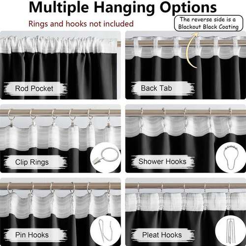 100% Blackout Curtains Thick Noise Reduction window cover
