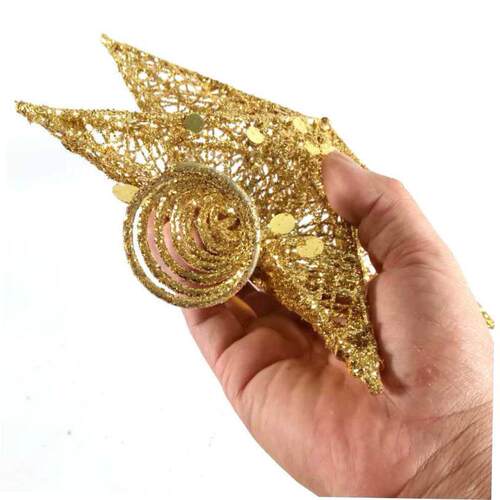 Golden Christmas Tree Top Star Christmas Decoration