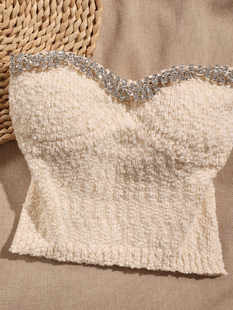 抹胸上衣女春秋内搭外穿修身显瘦设计感法式纯欲辣妹针织吊带背心