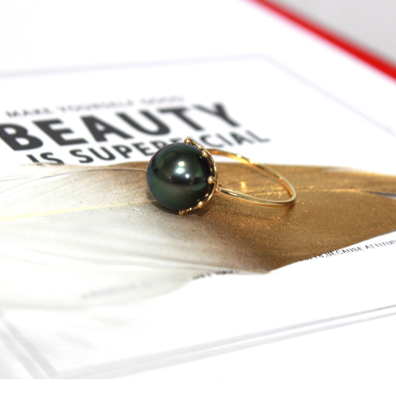 White natural Seawater Pearl Tahiti Malachite green 18K Gold Ring Hemming Circle Flawless Strong lightin the Jewelry/Diamond/Jade/Gold , Natural pearls (New) , Bracelets  category - from Buy2taobao.com to provide professional Taobao agent buy service