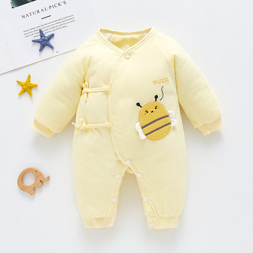 新生婴儿衣服春秋冬初生纯棉哈衣