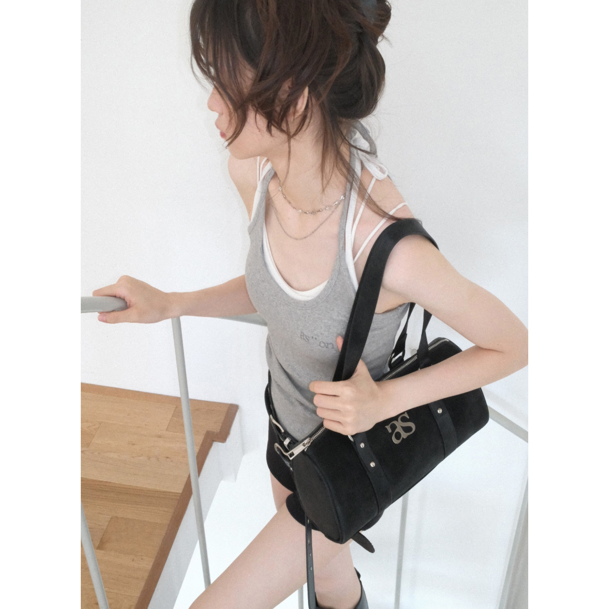 韩国ASON复古百搭小方包枕头包