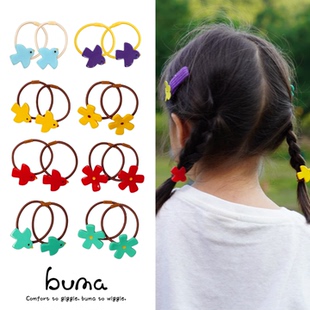 buma超好看的发绳女孩发圈醋酸小鸟小花可爱儿童头绳动物元素发饰