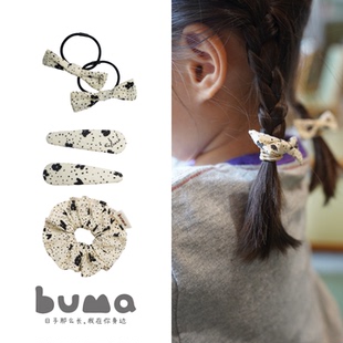 buma儿童发夹手作好看 小和秋日蝴蝶结女孩发饰 小发圈新品