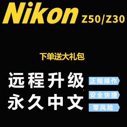 尼康Z50 Z30微单相机英文日文欧版远程刷机刷中文菜单改语言