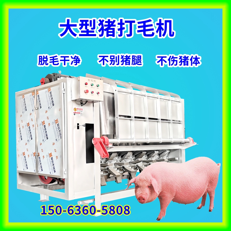大型猪刨毛机整猪脱毛拔毛机屠宰场猪打毛机肥猪烫毛机猪打毛机器