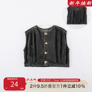 儿童春季 男女童外穿百搭上衣宝宝休闲衣服AW941 马甲2026春秋新款