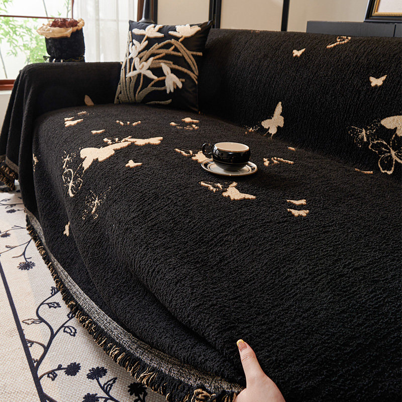 覆古法式沙发巾一整张全盖2025新款轻奢高级感雪尼尔沙发盖布套罩