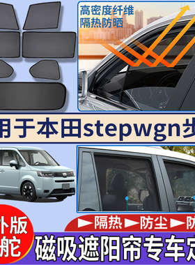 适用于港澳新加坡本田stepwgn步威RP6 RP7 RP8遮阳帘磁吸太阳挡