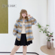 套装 复古千禧风胖莹莹大码 韩系少女感格纹慵懒风吊带衬衫 春款 女装