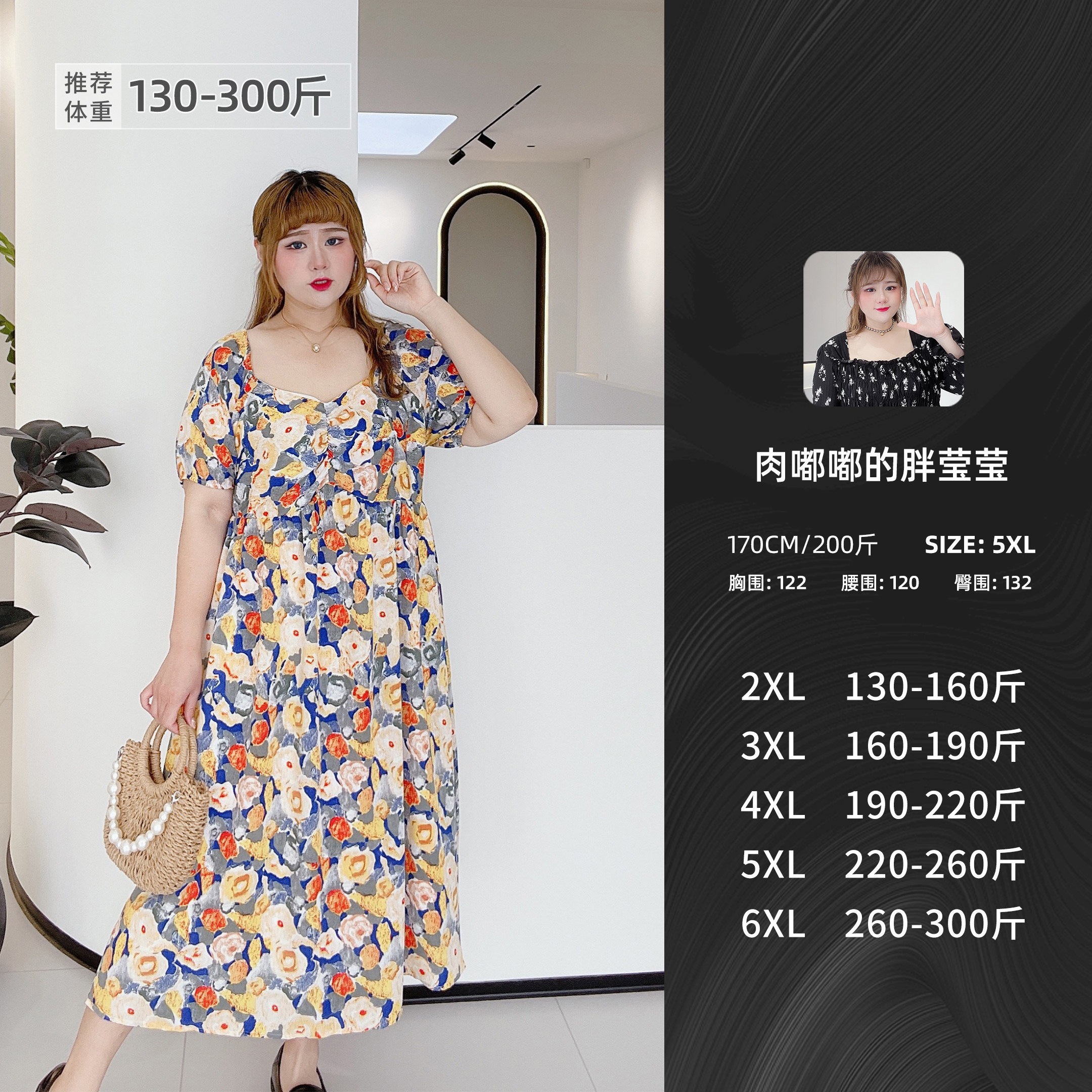 300斤胖莹莹特大码女装法式复古油画风碎花收腰显瘦长款连衣裙,女装/女士精品,大码连衣裙,淘宝优惠券,粉丝福利购,淘宝优惠卷