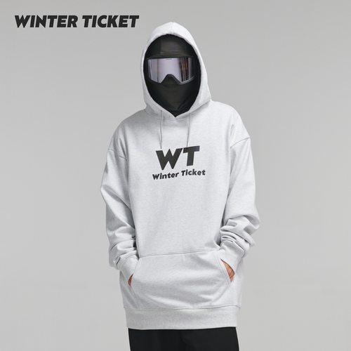 WINTERTICKET加绒连帽嘻哈卫衣