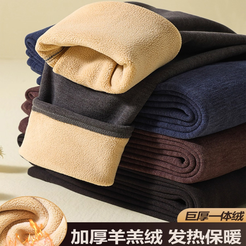 男舒适亲肤加绒加厚保暖裤