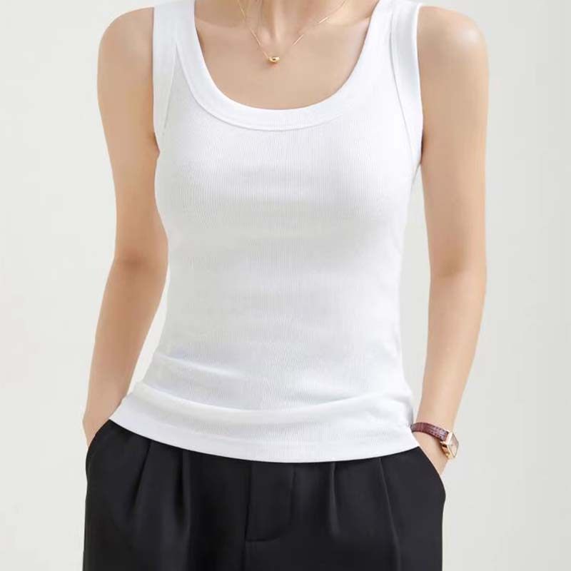 白色吊带背心女秋季2025新款内搭外穿宽肩遮副乳螺纹百搭打底上衣,女装/女士精品,背心吊带,淘宝优惠券,粉丝福利购,淘宝优惠卷