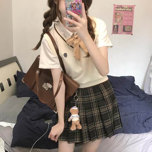 春日部【圣中女子高】杏色背心