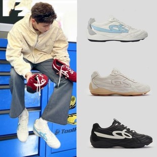 白敬亭goodbai真皮流浪德训鞋复古做旧脏脏鞋男女休闲运动阿甘鞋