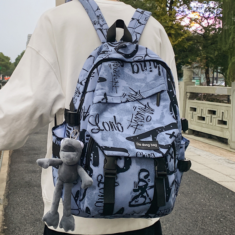 书包男生大学生ins潮酷高中生大容量双肩包女初中生潮流旅行背包