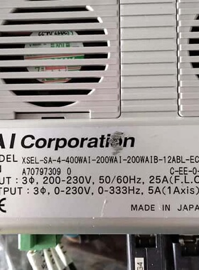 议价IAI 驱动器 XSEL-SA-4-400WAI-200WA可维修