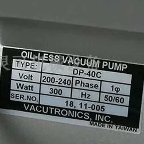 议价OIL-LESS VACUUM PUMP真空泵DP-40C DP-90C DP-120C DP-180C/