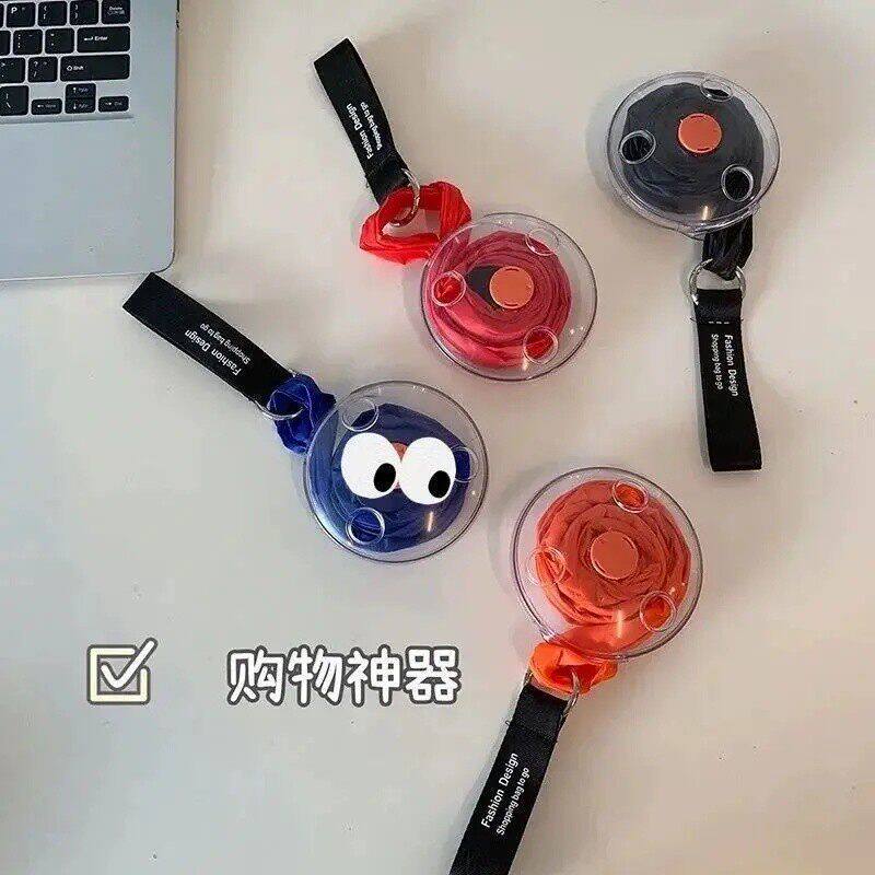 【可折叠收纳袋】小圆盘购物袋超市便携式手提袋迷你尼龙包