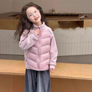 女童轻薄羽绒棉服摇粒绒小学生的校服神器内搭初中生内胆夹棉外套