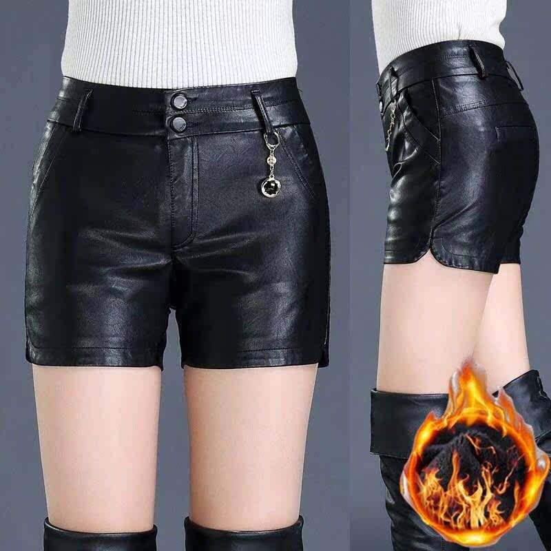 亞光pu皮褲短款超短褲秋冬季2018新款緊身外穿開叉裙褲女士小皮褲在類目 女裝/女士精品, 褲子, 休閒褲中 - 來自Buy2taobao.com提供專業的淘寶代購服務
