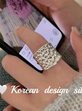 宽版东感纯银S925韩国大门银饰