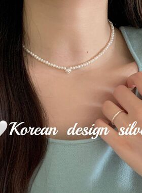 S925韩版ins珍珠项链小众天然风