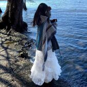 穿早春白月光韩ins女裙仙中长裙不规则搭春夏初恋半身裙学院森女