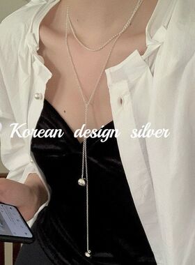 Ins两颗韩国简约大风气质纯银女